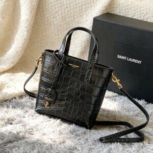 YSL Mini Shopping Tote in Black